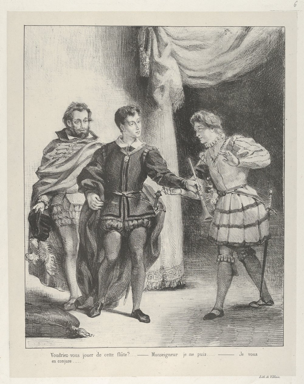 Hamlet y Guildenstern, 1834-43 de Eugène Delacroix