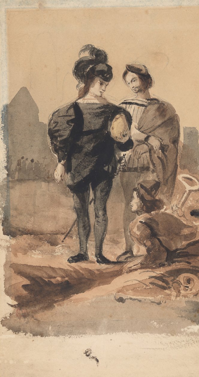 Hamlet y Horacio en el cementerio de Eugène Delacroix