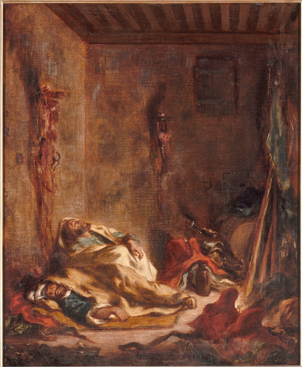 El cuerpo de guardia de Mequinez de Eugène Delacroix