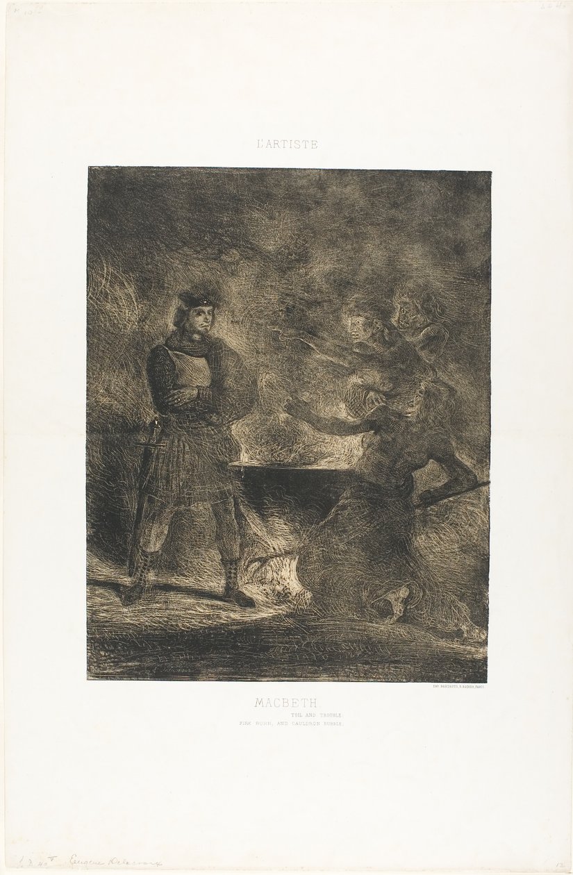 Macbeth y las Brujas de Eugène Delacroix