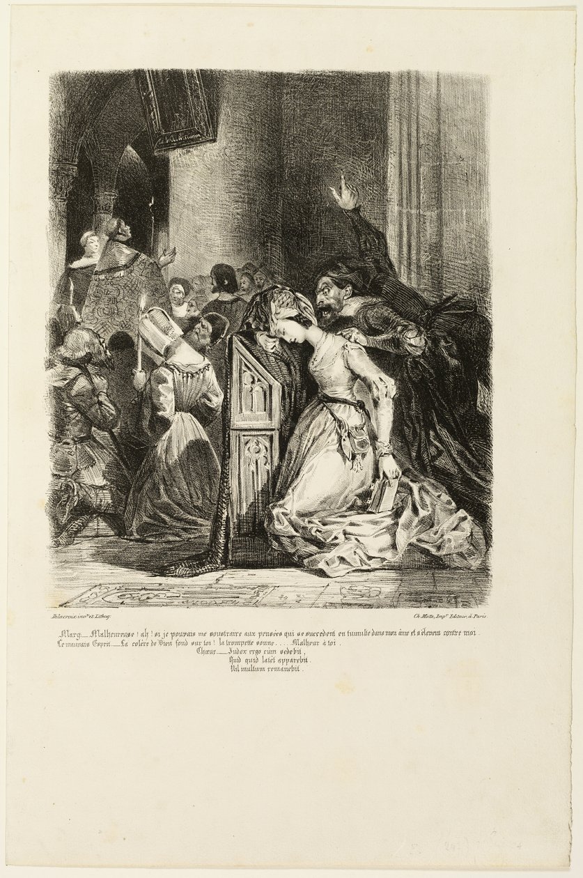 Margarita en la iglesia, de Fausto de Eugène Delacroix