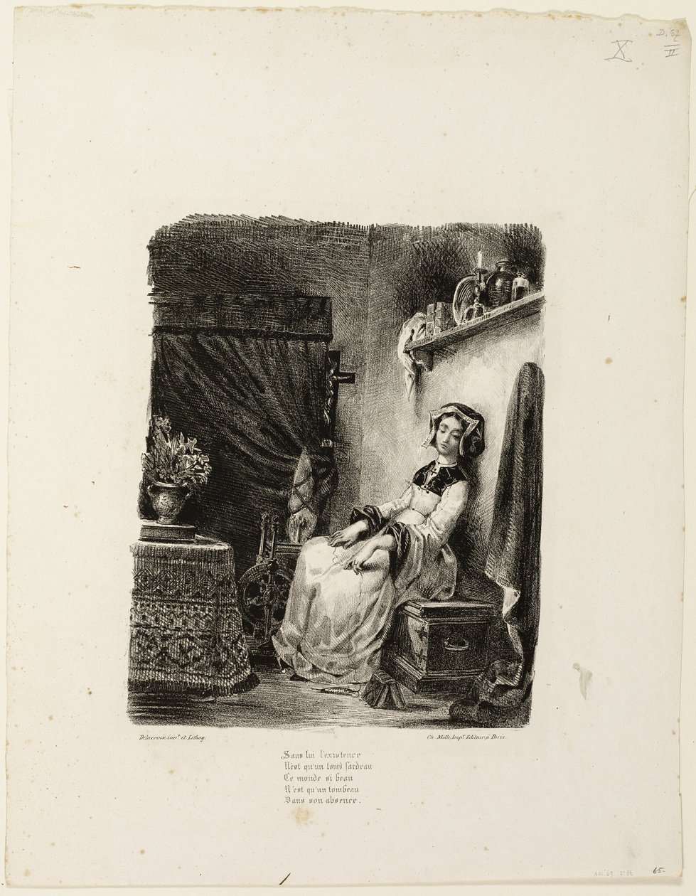 Margarita en la rueca de Eugène Delacroix