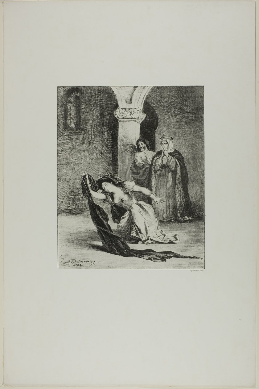 La canción de Ofelia de Eugène Delacroix