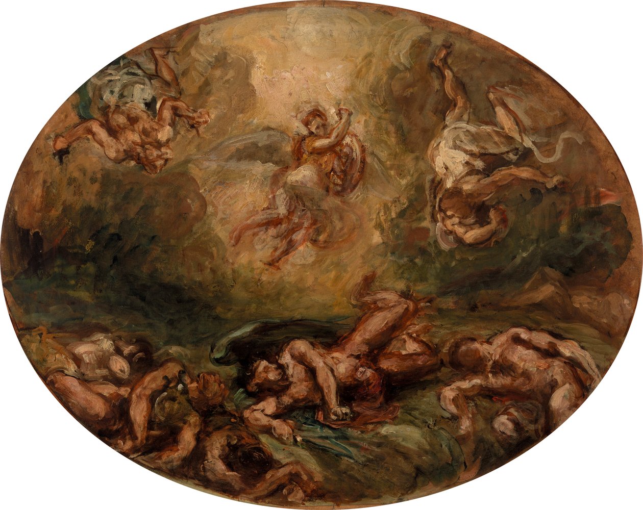 San Miguel vence al diablo de Eugène Delacroix