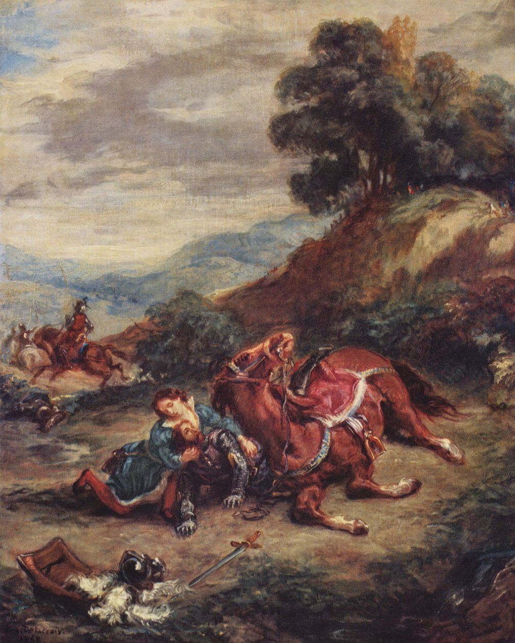 La muerte de Lara de Eugène Delacroix