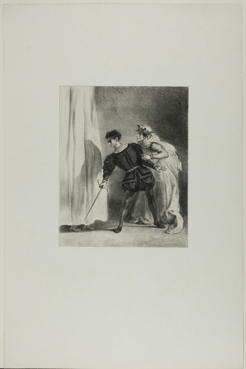 El asesinato de Polonio de Eugène Delacroix