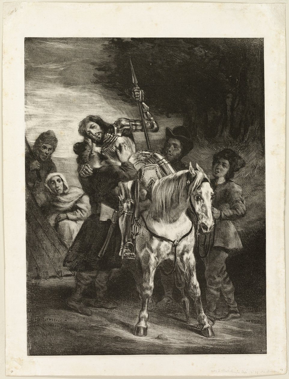 El herido Goetz atendido por los bohemios de Eugène Delacroix