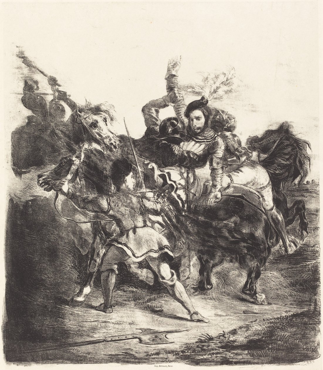 Weislingen atacado por las fuerzas de Goetz de Eugène Delacroix
