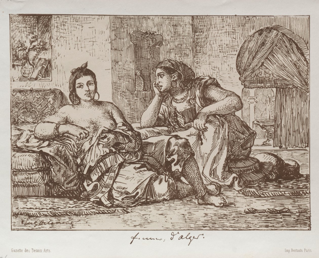 Mujeres de Argel de Eugène Delacroix