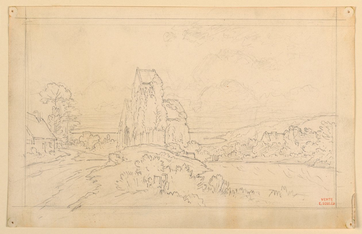 Boceto de paisaje de Eugène Edouard Soulès