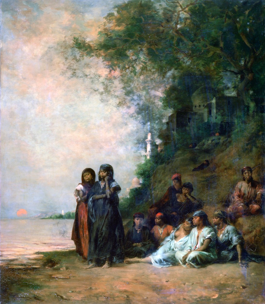 Mujeres egipcias al borde del agua, siglo XIX de Eugène Fromentin