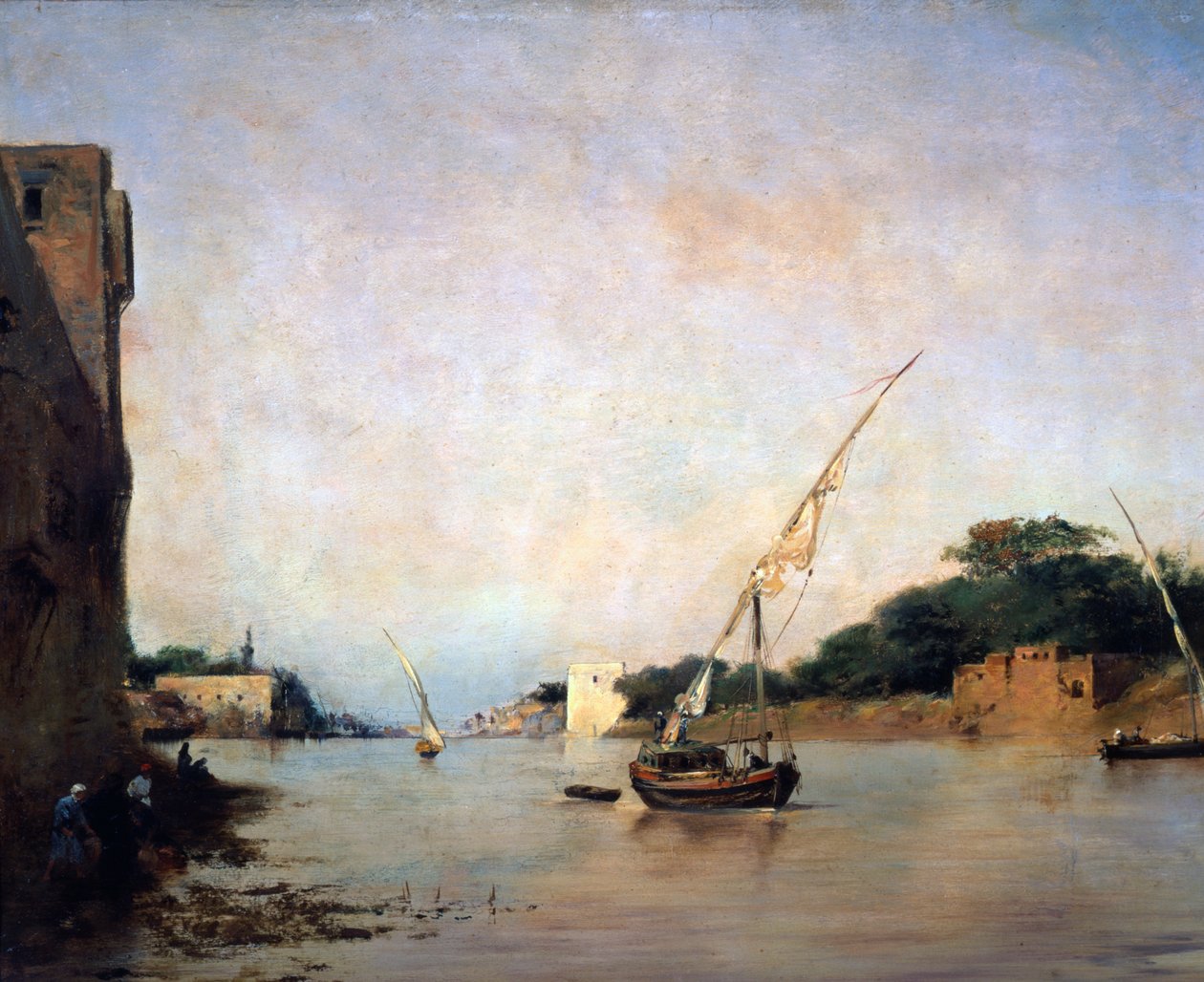 Vista del Nilo, siglo XIX de Eugène Fromentin