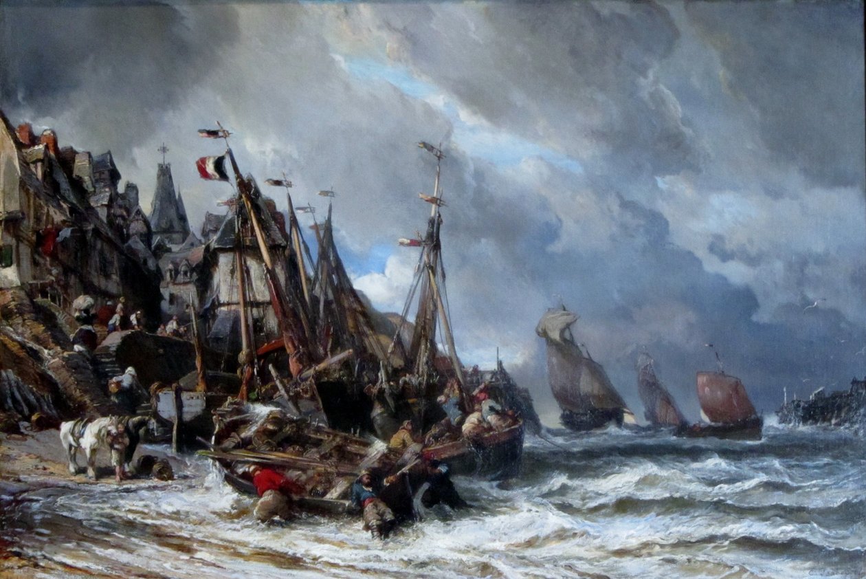 Regreso de los pescadores de Eugene Isabey