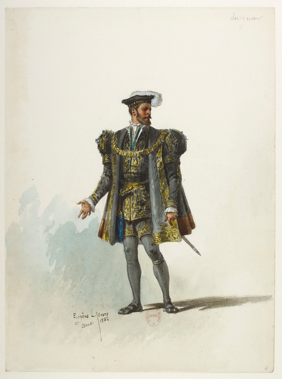 Btv1b84558104 05 - Saint-Saëns - Enrique VIII - Modelos de trajes - Lacoste - 5. Señor de Eugene Lacoste