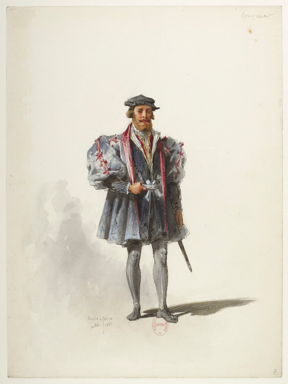 Btv1b84558104 07 - Saint-Saëns - Enrique VIII - Modelos de trajes - Lacoste - 7. Seigneur de Eugene Lacoste