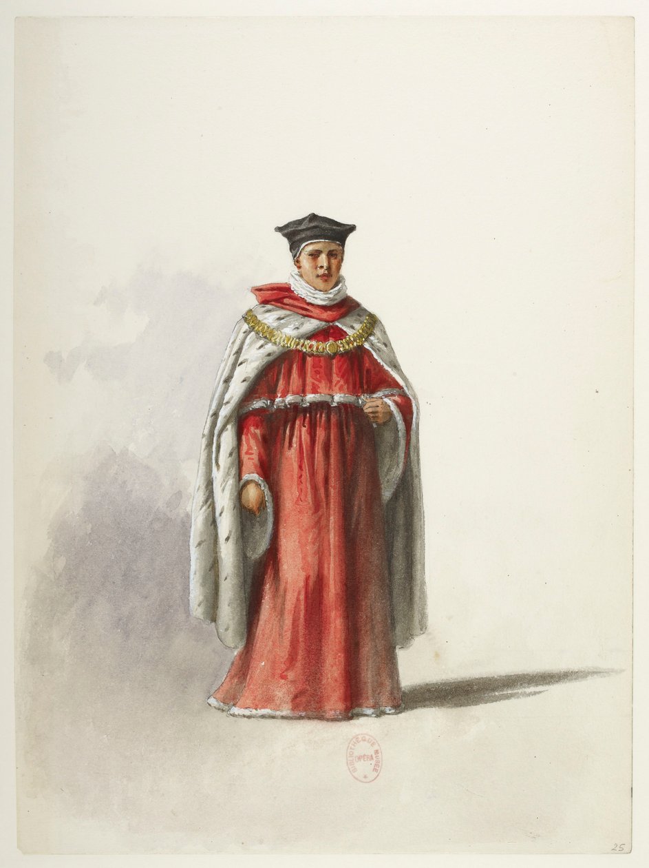 Btv1b84558104 25 - Saint-Saëns - Enrique VIII - Maquettes de costumes - Lacoste - 25º Traje de Eugene Lacoste