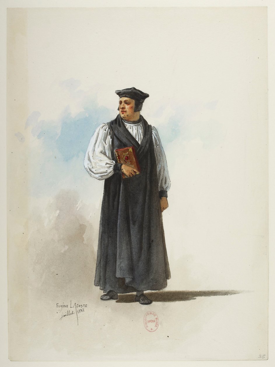 Btv1b84558104 35 - Saint-Saëns - Enrique VIII - Maquettes de costumes - Lacoste - 35. Vestuario de Eugene Lacoste