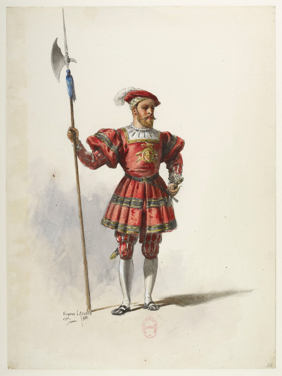 Btv1b84558104 36 - Saint-Saëns - Enrique VIII - Maquettes de costumes - Lacoste - 36. Vestuario de Eugene Lacoste