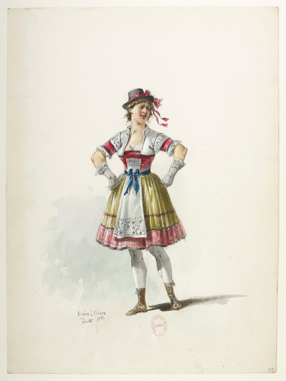 Btv1b84558104 39 - Saint-Saëns - Enrique VIII - Maquettes de costumes - Lacoste - 39° Traje de Eugene Lacoste