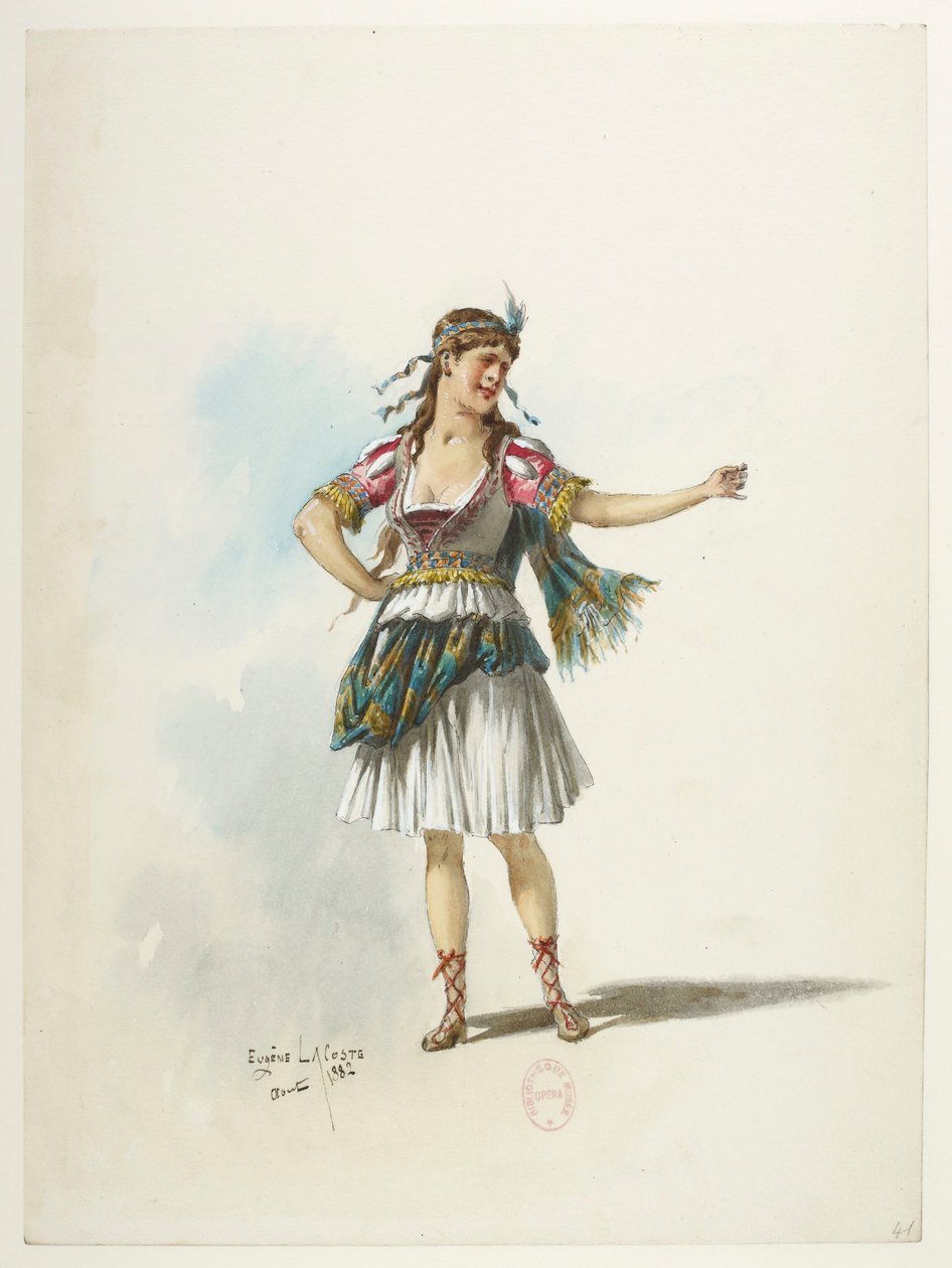 Btv1b84558104 41 - Saint-Saëns - Enrique VIII - Maquettes de costumes - Lacoste - 41. Vestuario de Eugene Lacoste