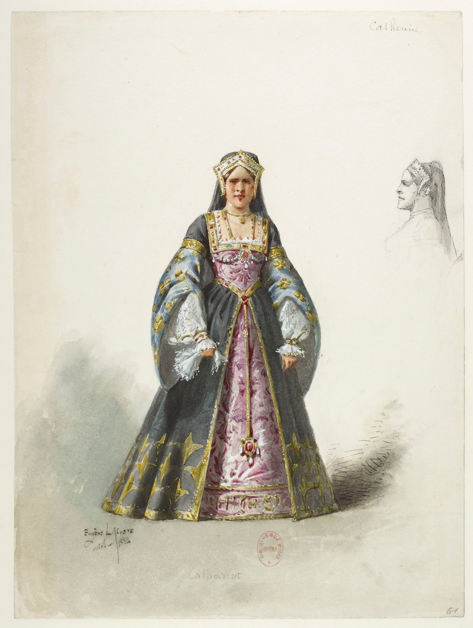 Btv1b84558104 61a - Saint-Saëns - Enrique VIII - Maquettes de costumes - Lacoste - 61a Catherine Catherine de Eugene Lacoste