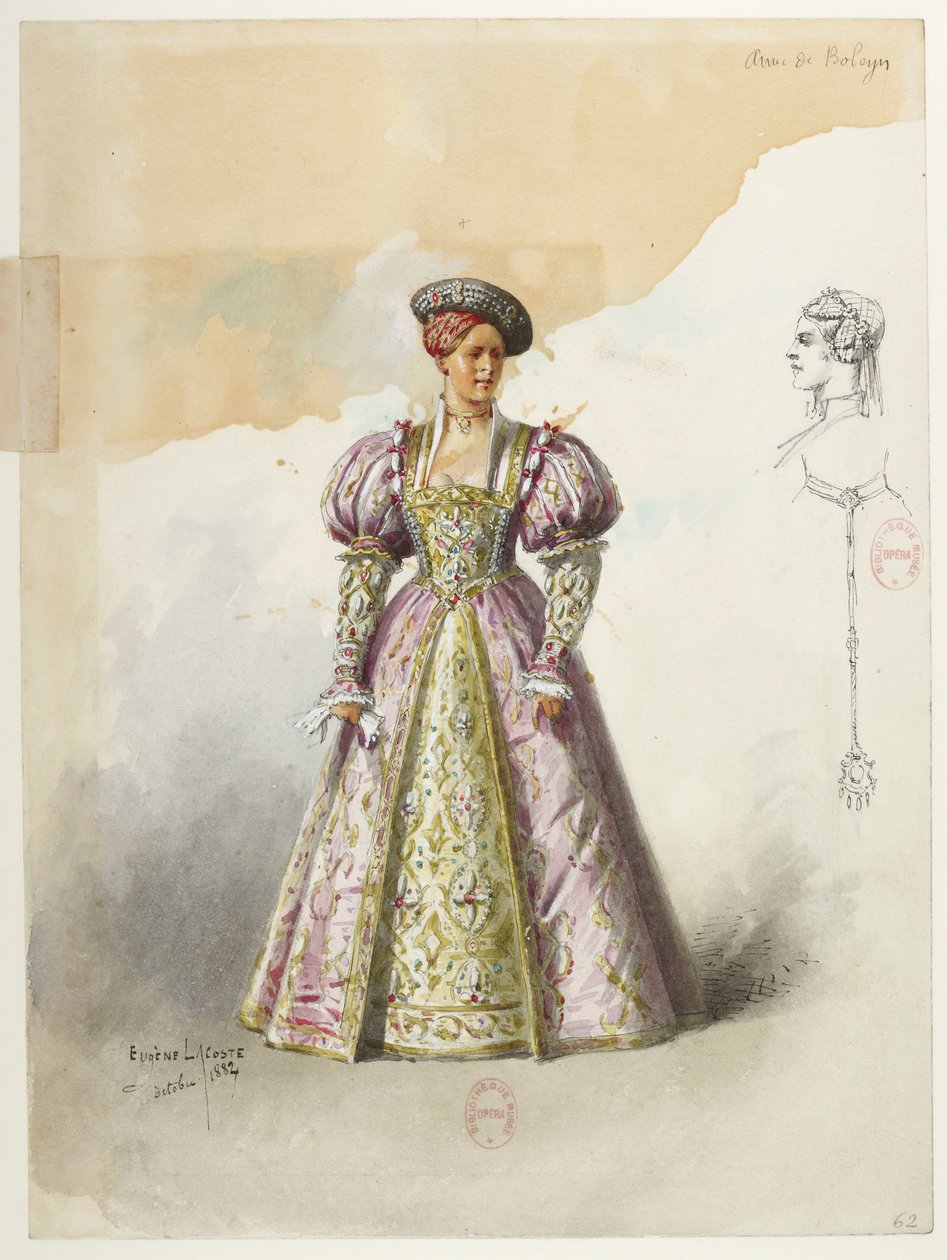 Btv1b84558104 63 - Saint-Saëns - Enrique VIII - Modelos de trajes - Lacoste - 62. Ana de Bolena sin cuello de Eugene Lacoste
