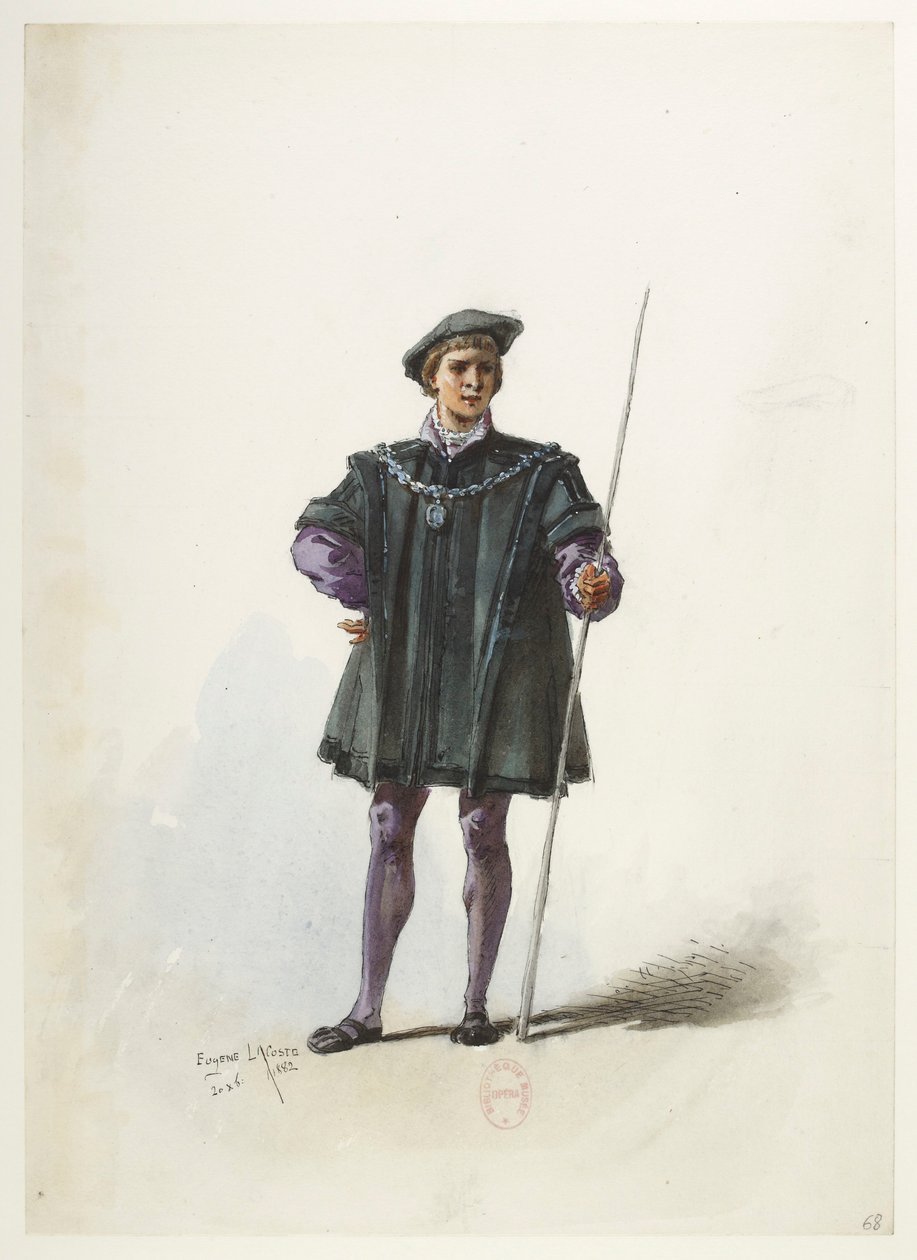 Btv1b84558104 70 - Saint-Saëns - Enrique VIII - Maquettes de costumes - Lacoste - 68a Costume de Eugene Lacoste