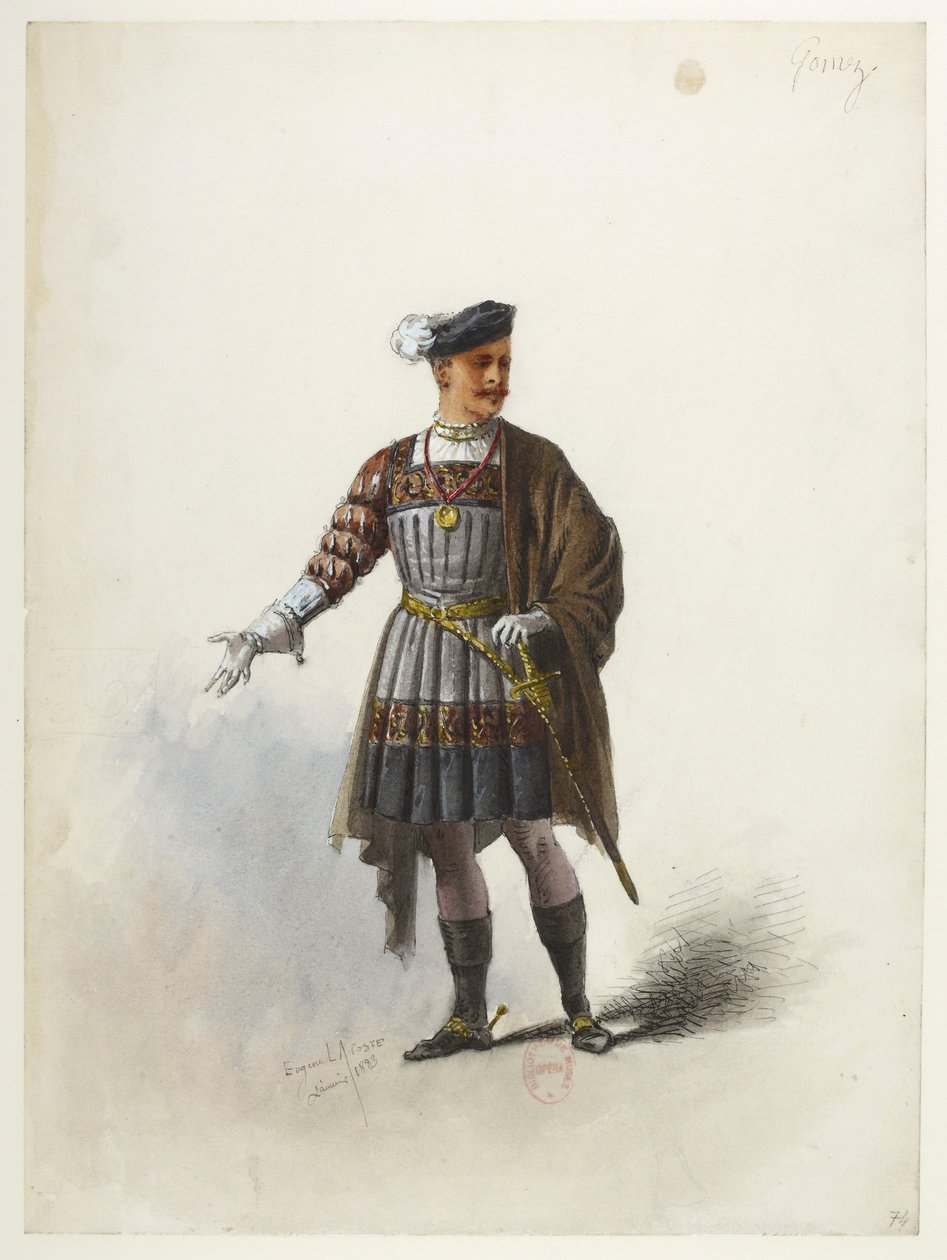 Btv1b84558104 78 - Saint-Saëns - Enrique VIII - Modelos de trajes - Lacoste - 74. Don Gomez de Feria de Eugene Lacoste