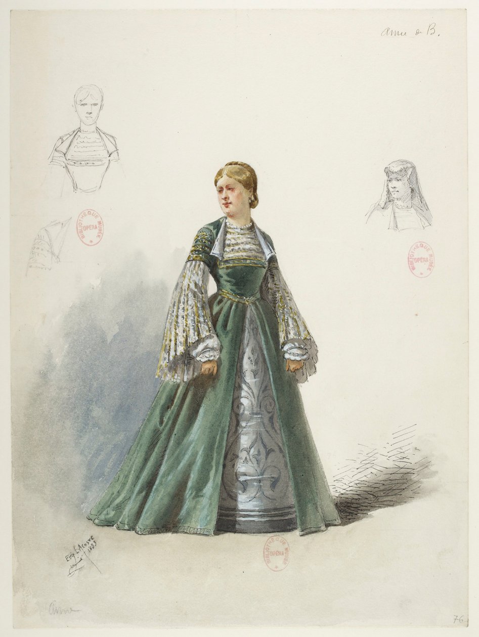 Btv1b84558104 80 - Saint-Saëns - Enrique VIII - Modelos de trajes - Lacoste - 76. Ana de Bolena de Eugene Lacoste