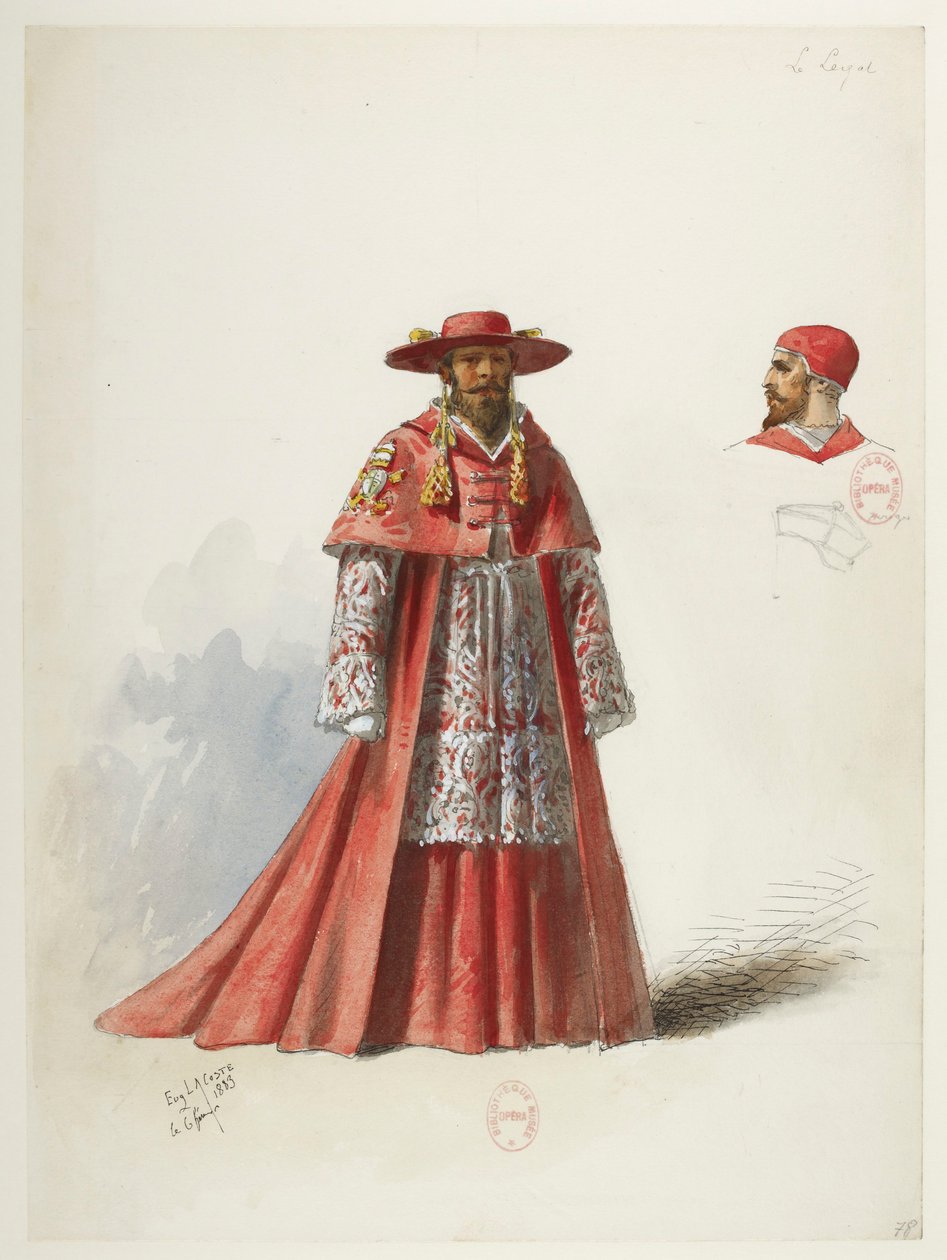 Btv1b84558104 82 - Saint-Saëns - Enrique VIII - Modelos de trajes - Lacoste - 78. Lé legat de Eugene Lacoste