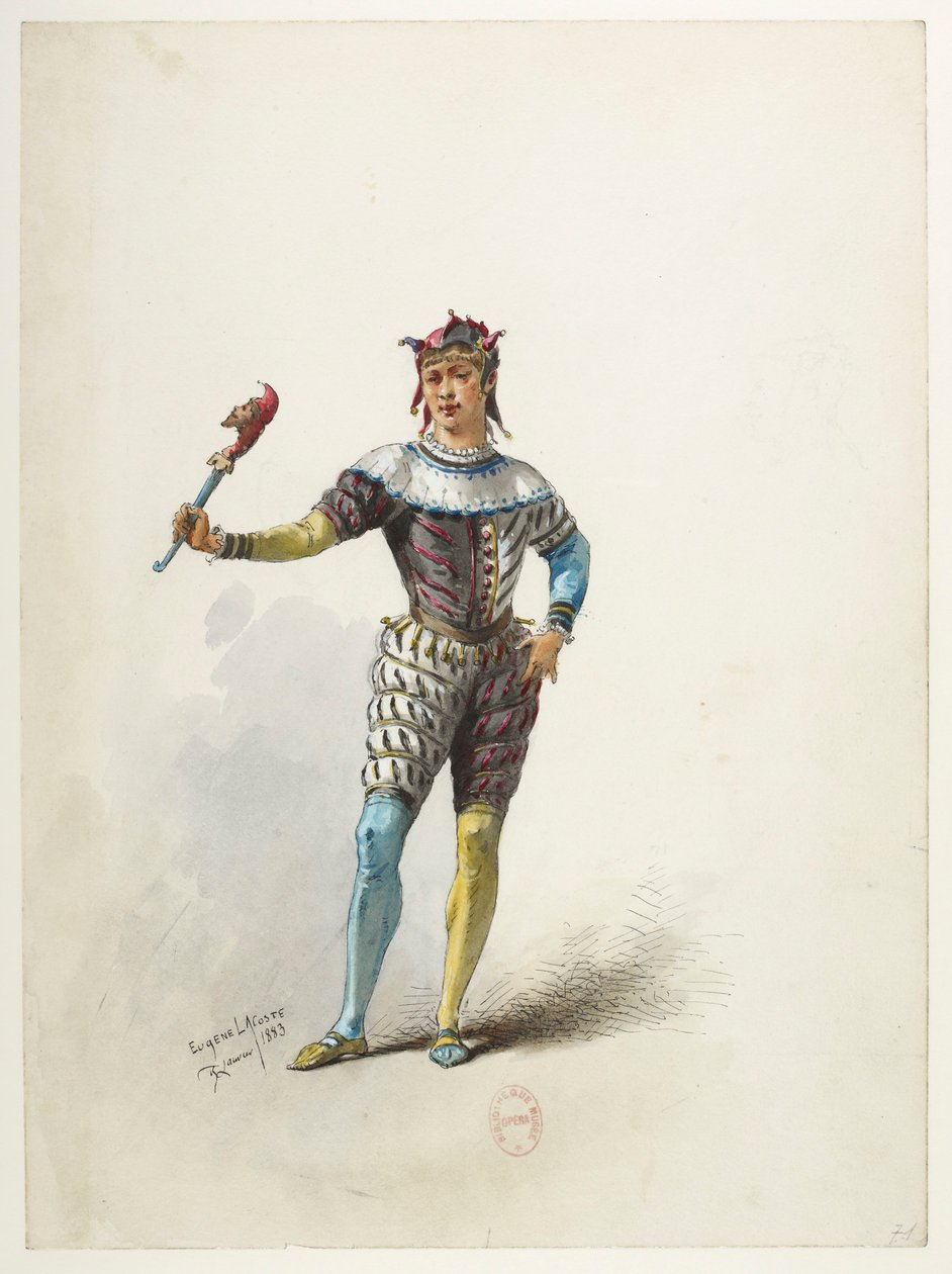 Saint-Saëns - Enrique VIII - Maquetas de disfraces - Lacoste - 71. El bufón del rey de Eugene Lacoste
