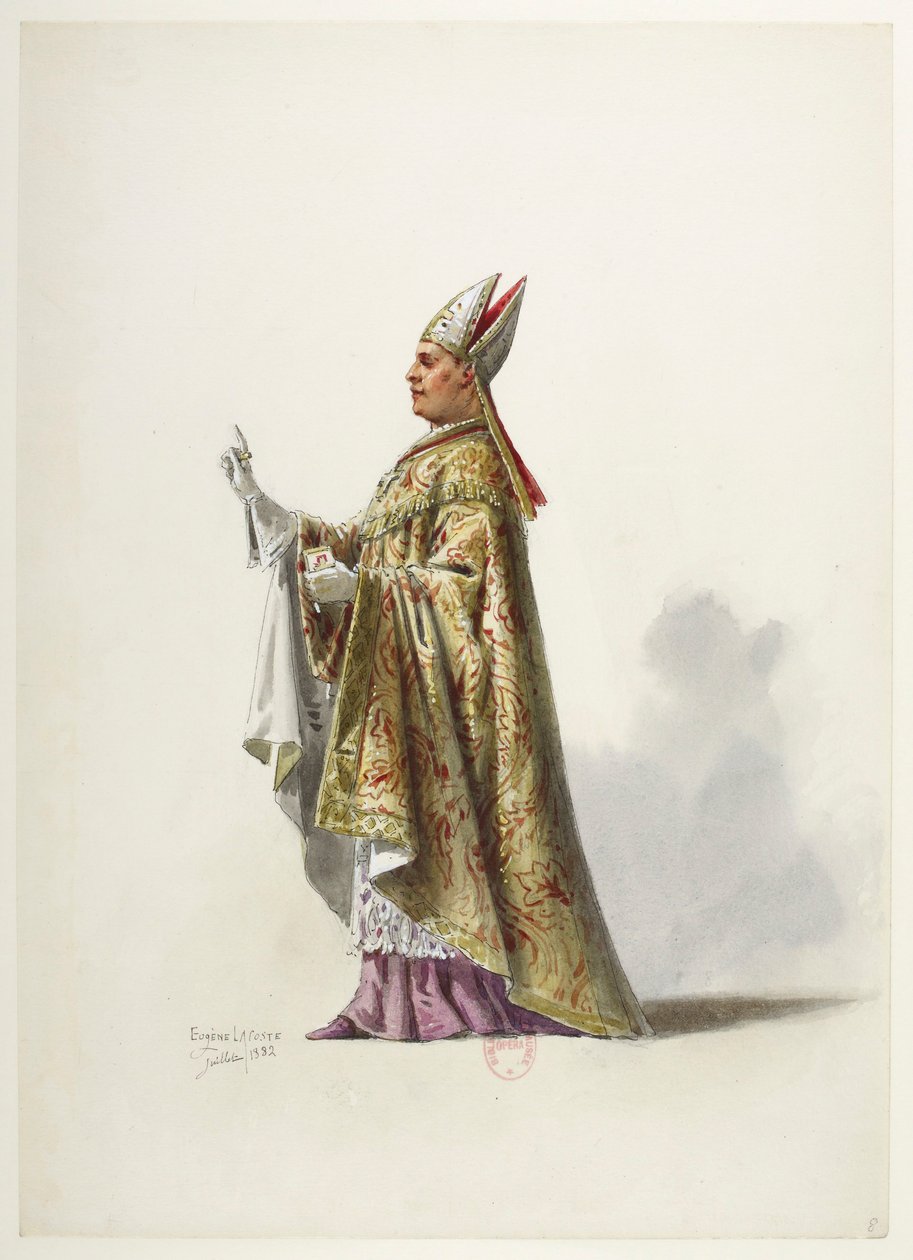 Saint-Saëns - Enrique VIII - Maquetas de disfraces - Lacoste - 8. Disfraz de Eugene Lacoste