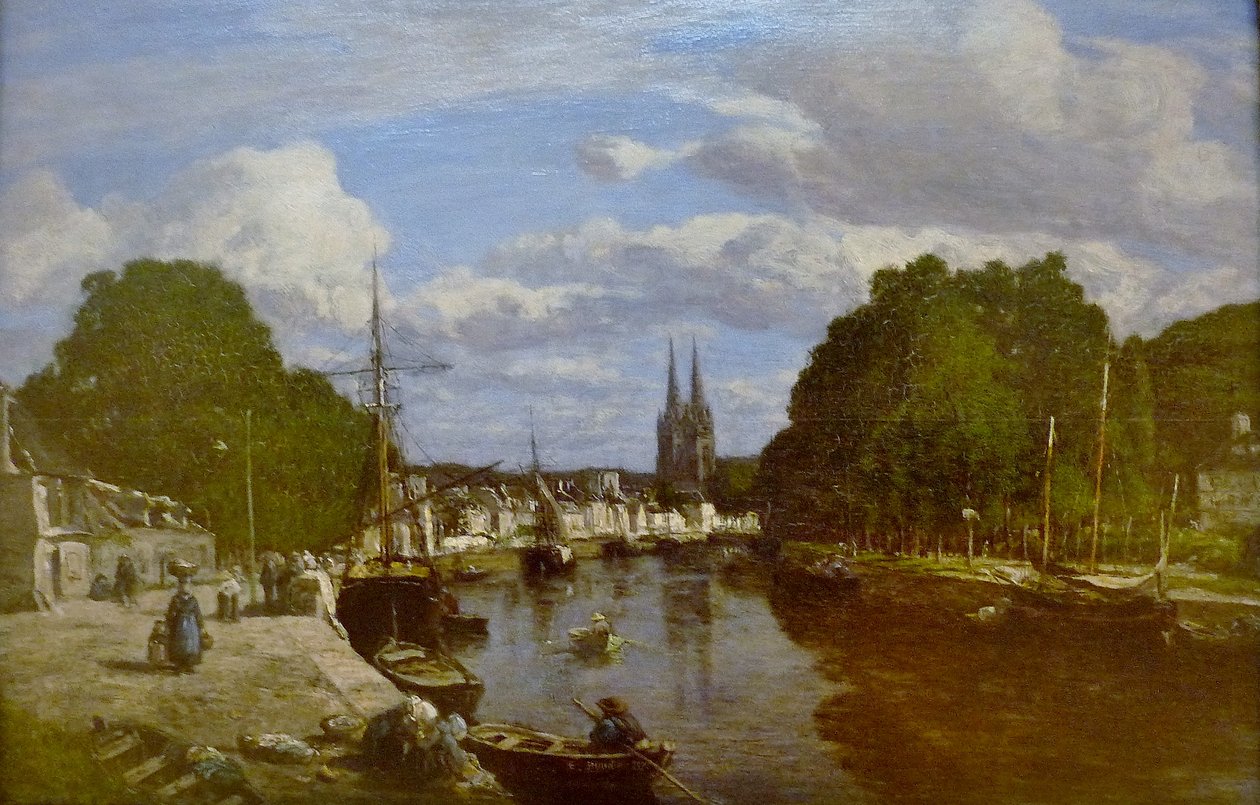 Francés: Vue du port de Quimper, prise de l