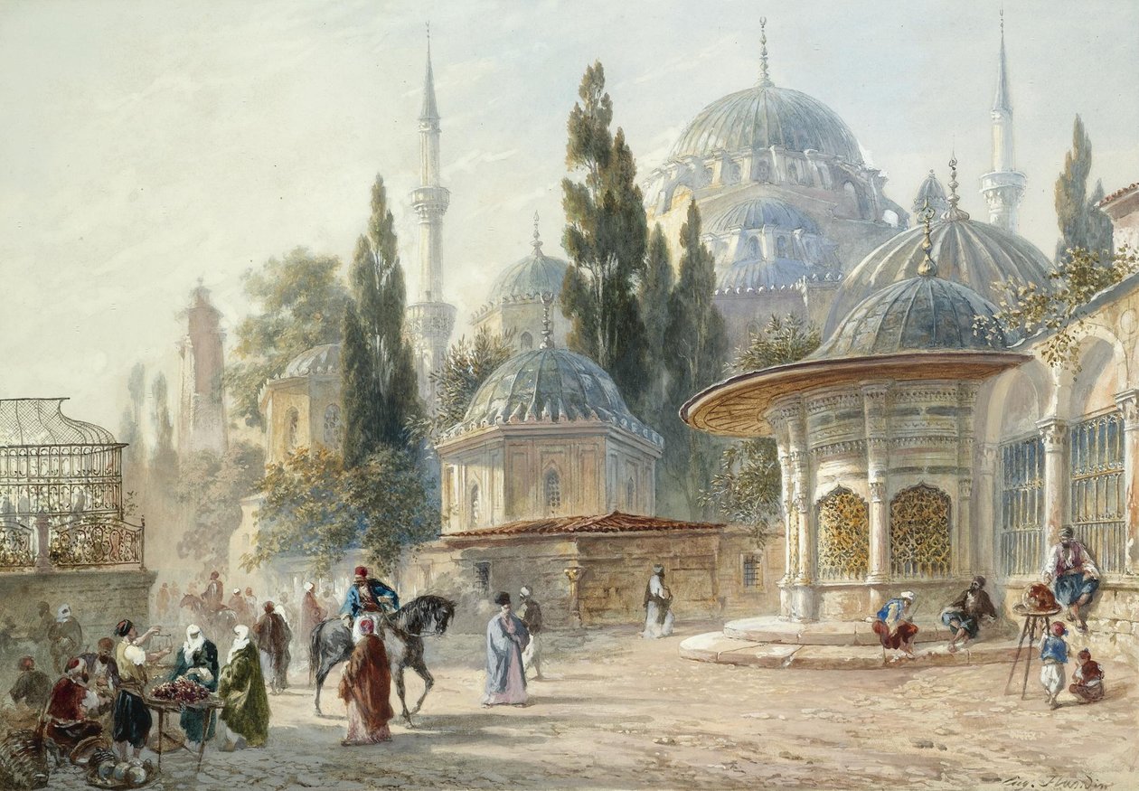 La Mezquita Sehzade en Constantinopla de Eugène Napoleon Flandin