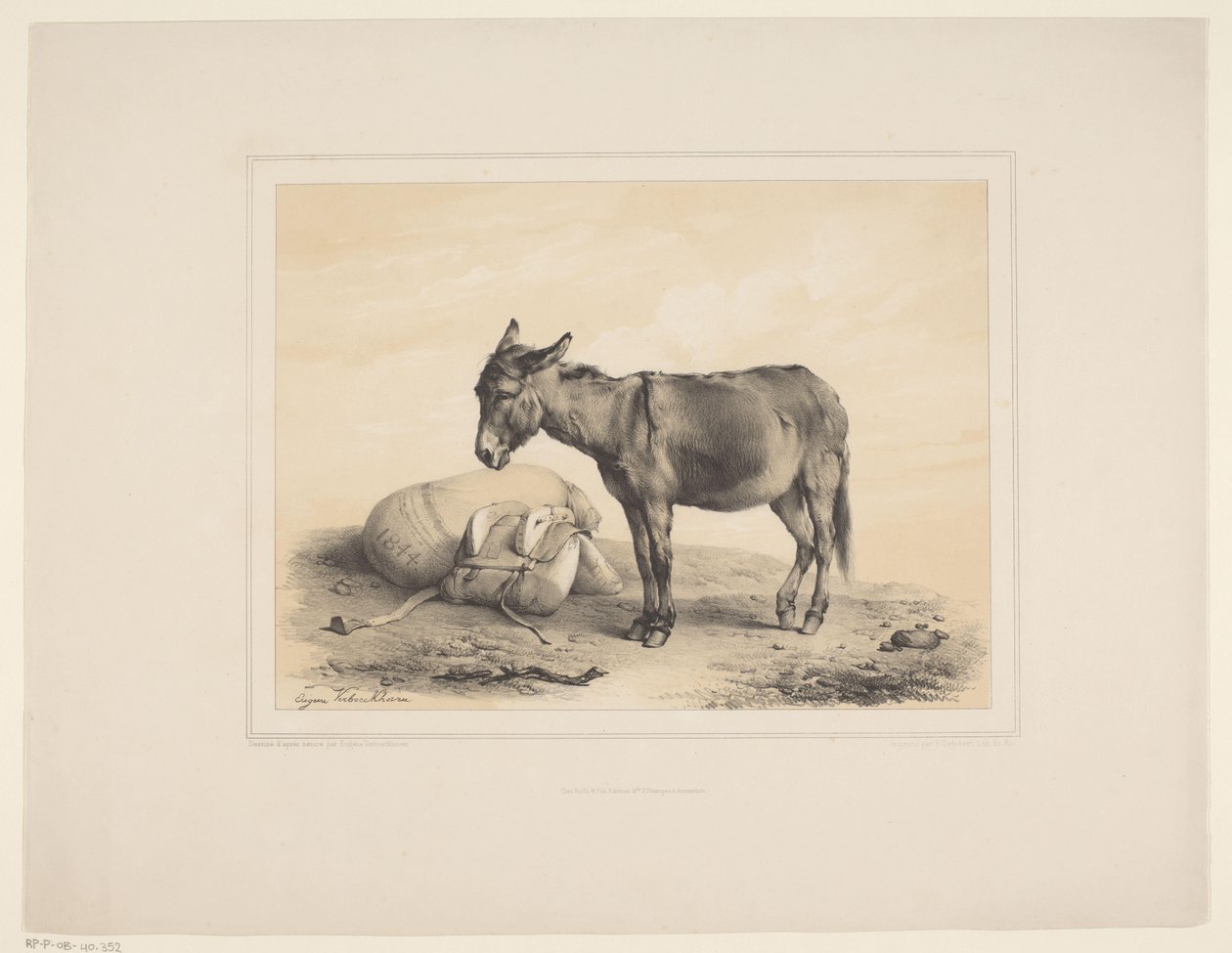Rustende pakezel
Diverse dieren (título de la serie)
Estudios sobre animales (título de la serie) de Eugène Verboeckhoven