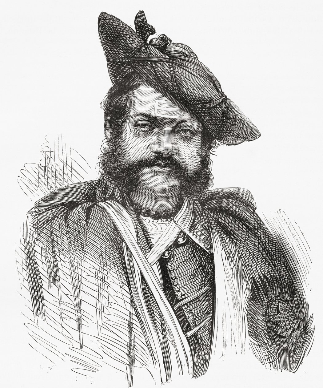 Jayajirao Scindia, Maharajá de Gwalior, ilustración de 