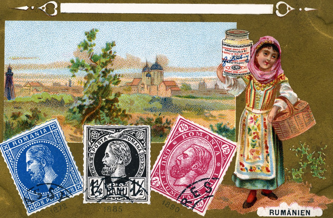 Sellos postales rumanos, 1897 de European School