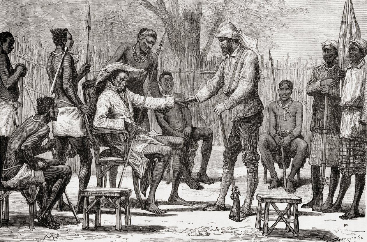 Verney Lovett Cameron visitando al Rey Konngo, 1878 de European School