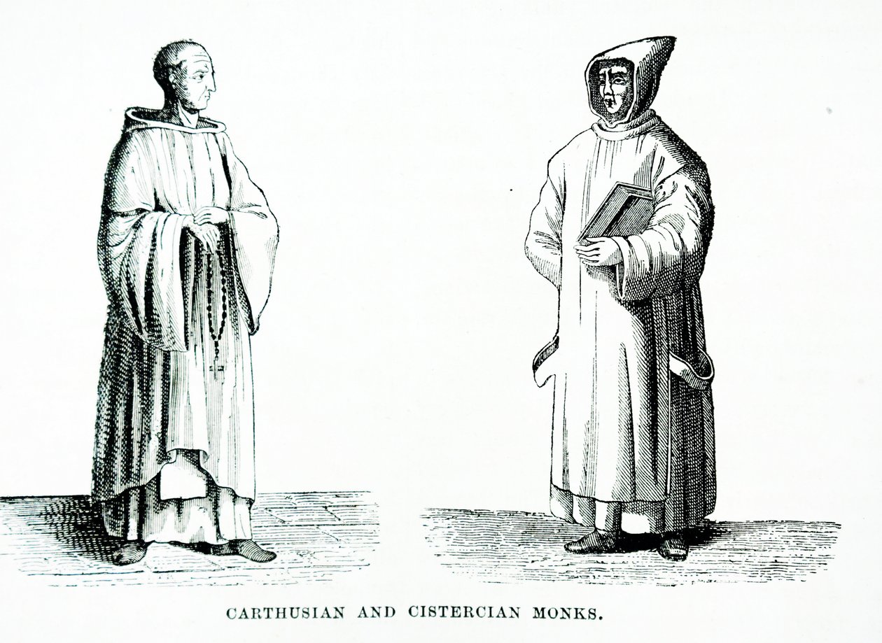 Un monje cartujo y un monje cisterciense de European School