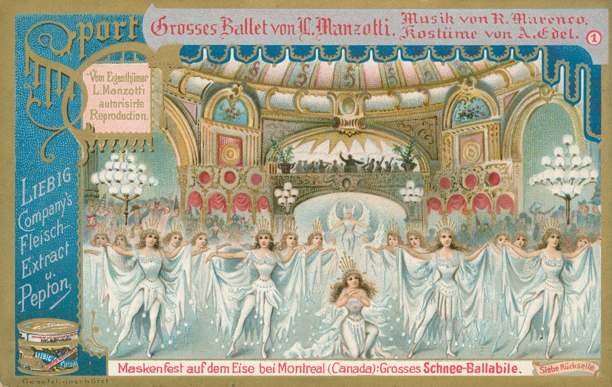 Ballet, tarjeta Liebig, principios del siglo XX (cromo) de European School