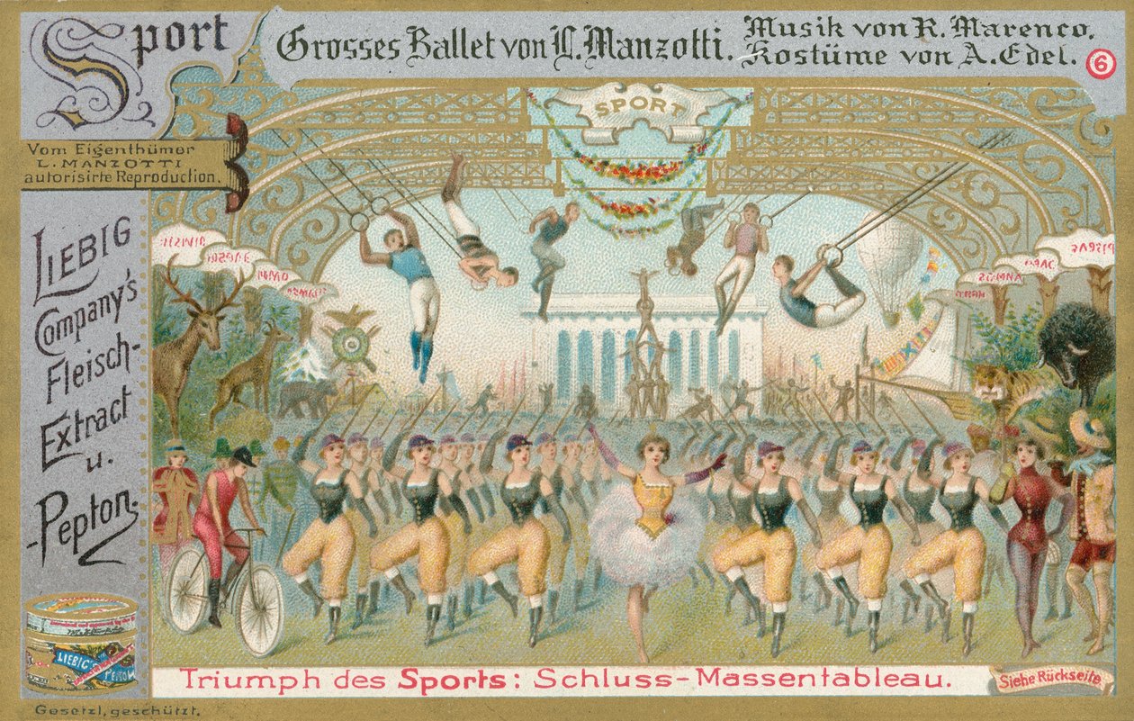 Ballet, tarjeta Liebig, principios del siglo XX (cromo) de European School