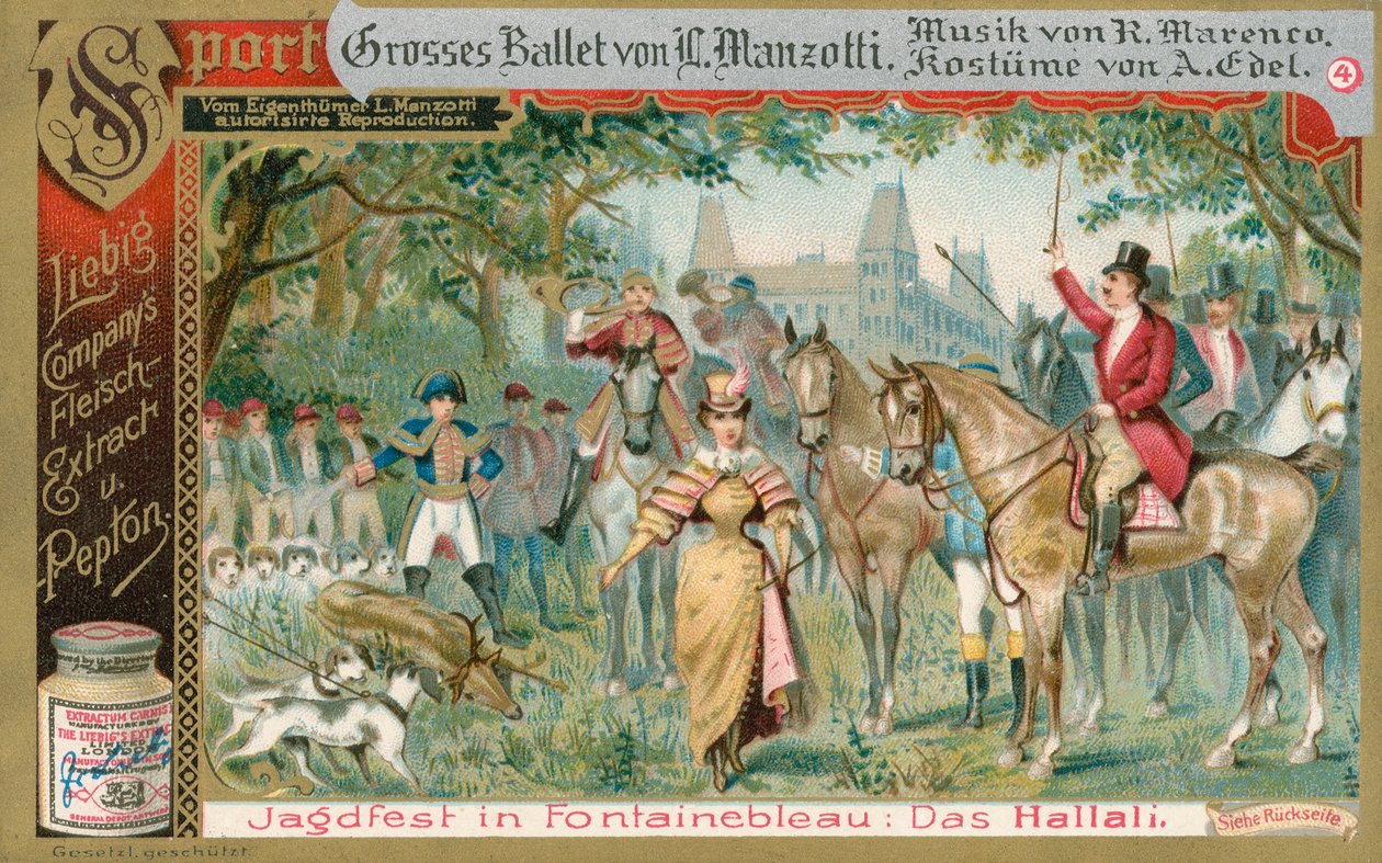 Ballet, tarjeta Liebig, principios del siglo XX (cromo) de European School
