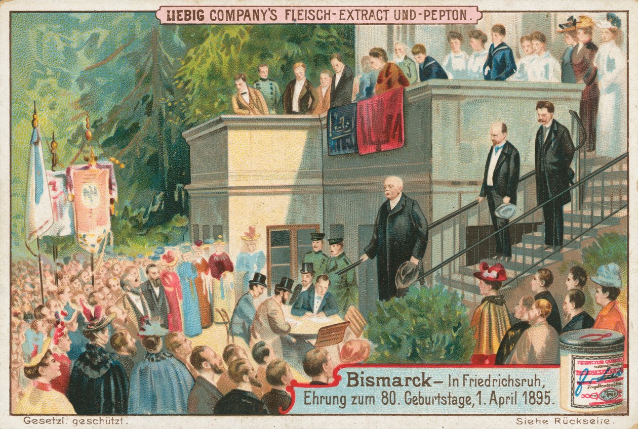 Bismarck, tarjeta Liebig, principios del siglo XX (cromo) de European School