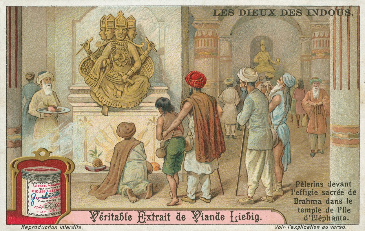 Brahma, tarjeta Liebig, principios del siglo XX (cromo) de European School