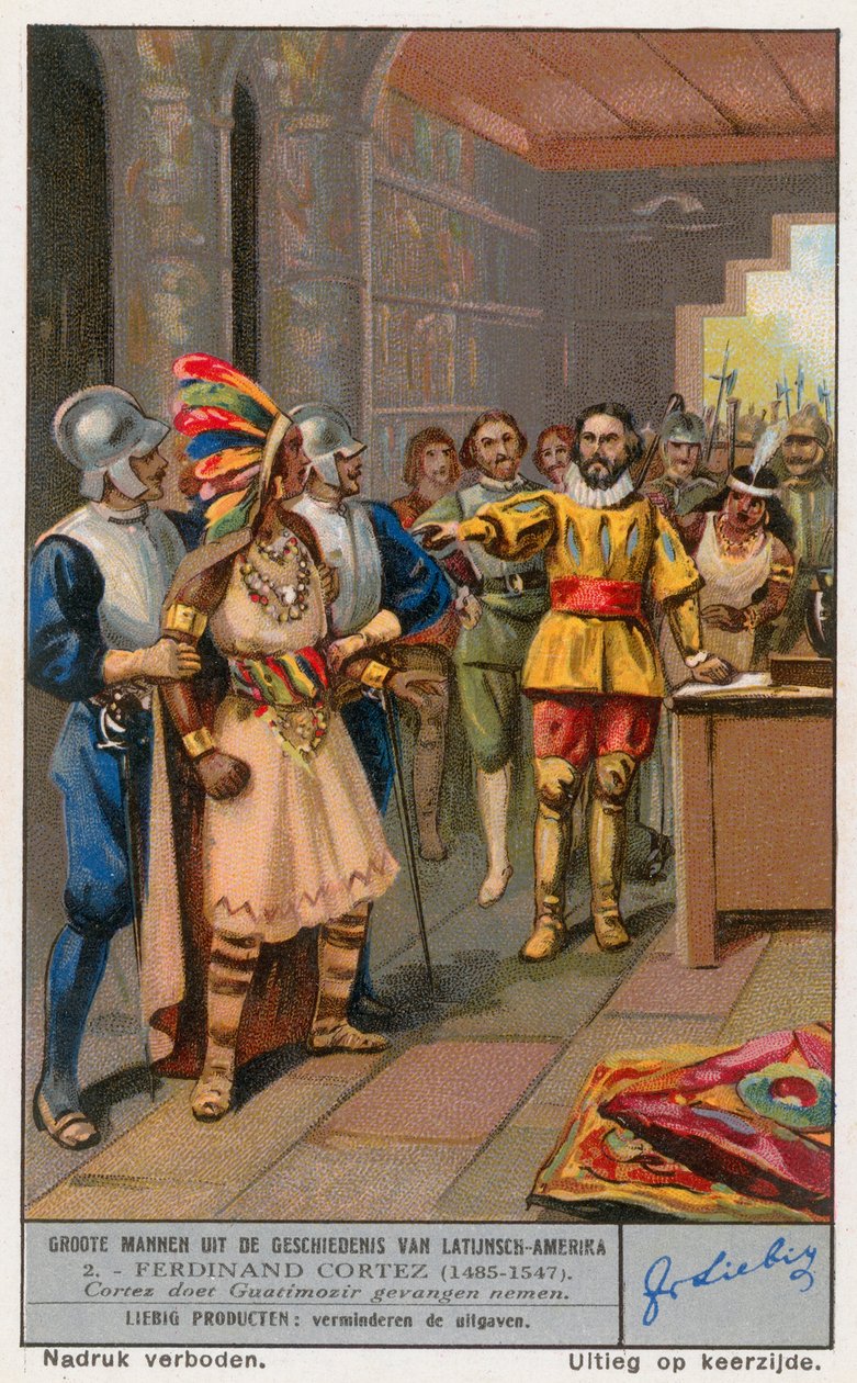Ferdinand Cortez, tarjeta Liebig, principios del siglo XX (cromo) de European School