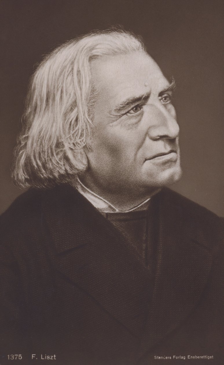 Franz Liszt, compositor húngaro (litografía) de European School