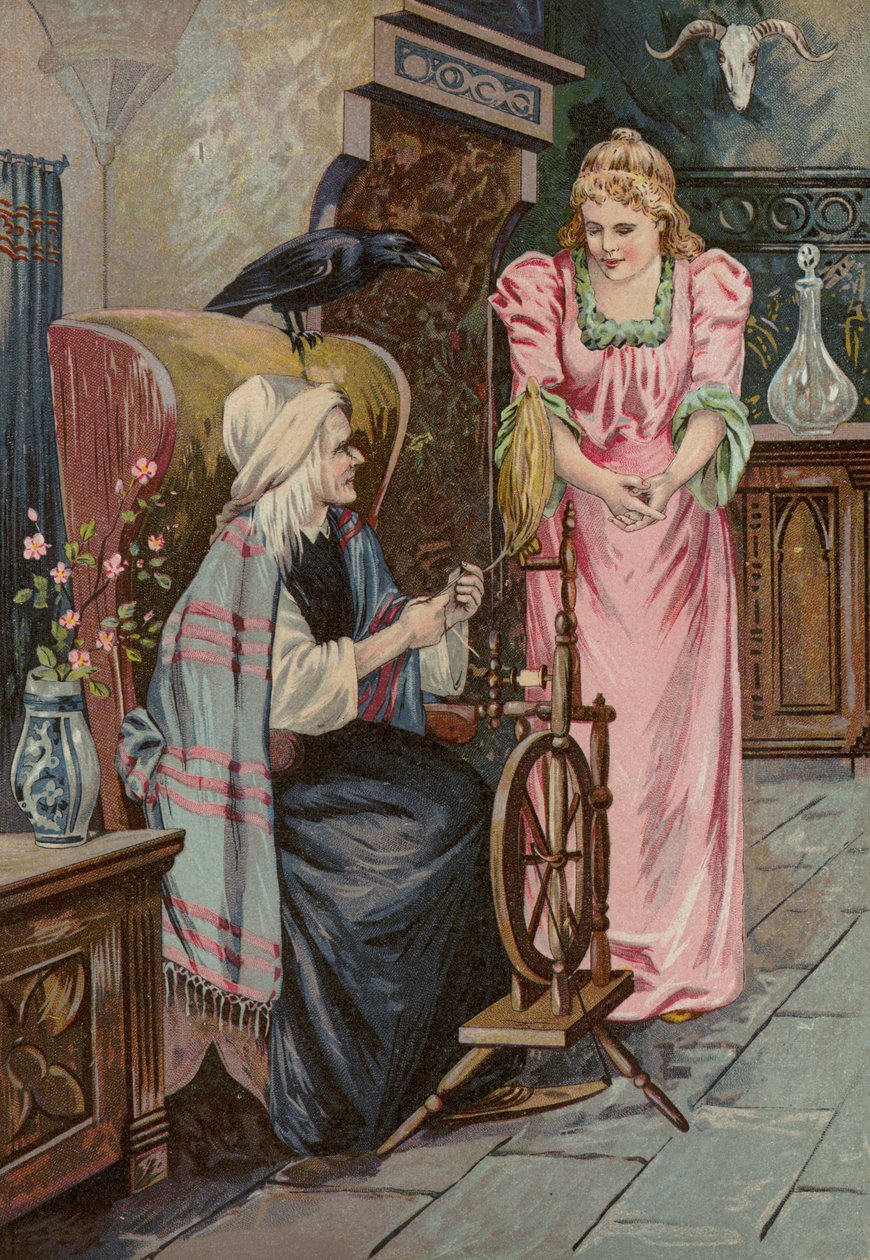 Cuentos de los Grimms: La rosa de brezo (cromolito) de European School