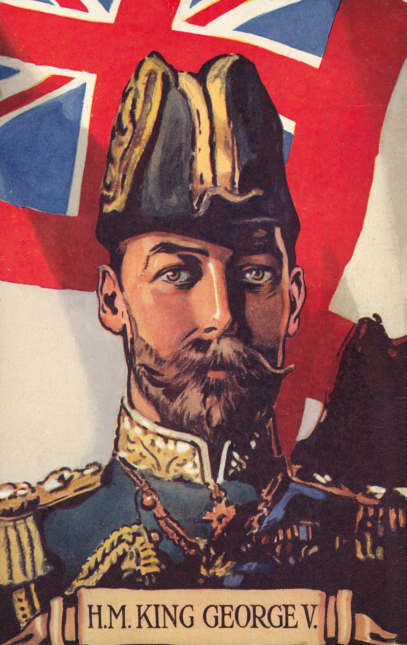 S.M. el Rey Jorge V (litografía en color) de European School