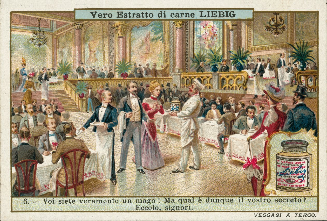 Mejora de la fortuna de un restaurante tras la contratación de un nuevo chef (cromolito) de European School