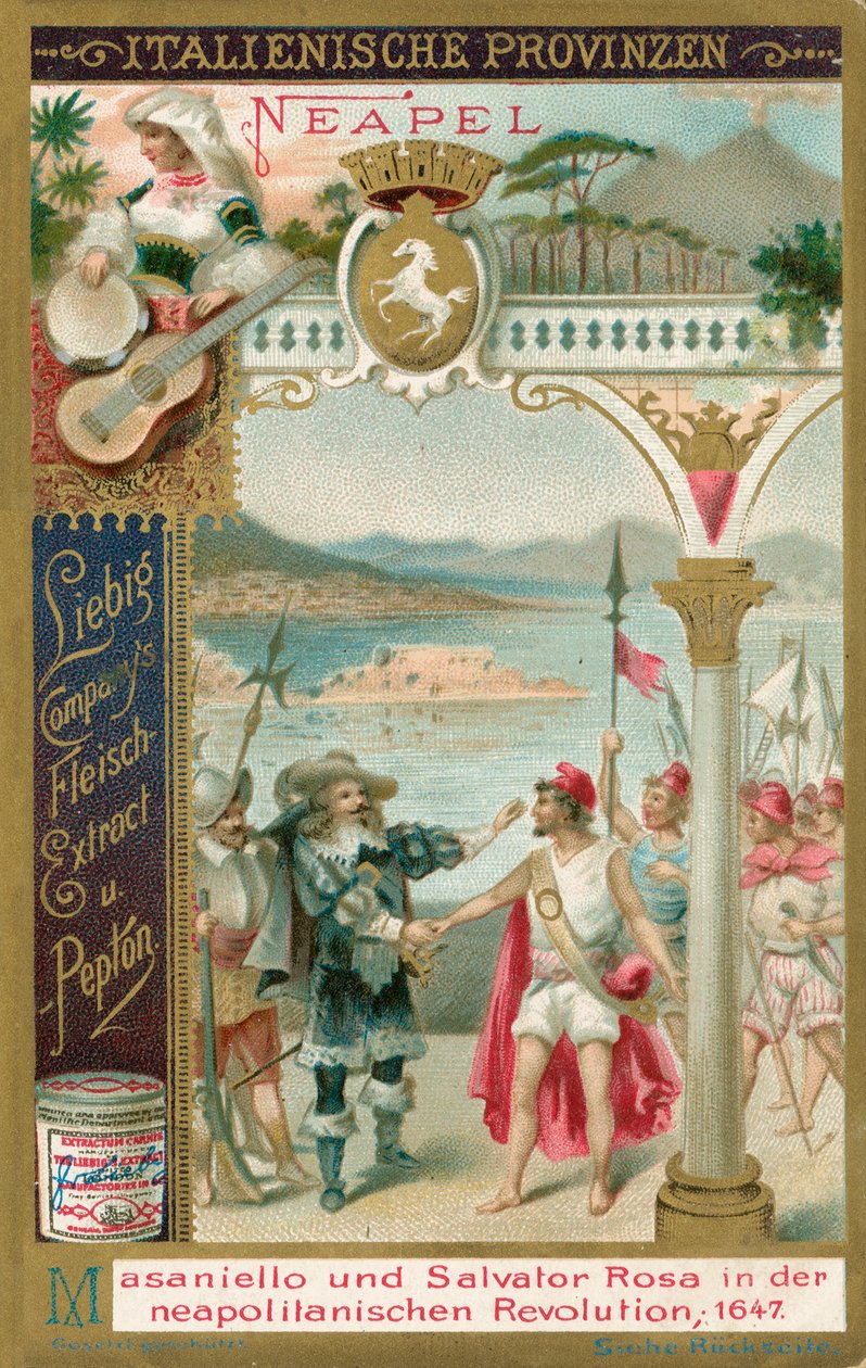 Provincias italianas, tarjeta Liebig, principios del siglo XX (cromo) de European School